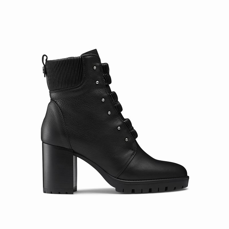 Russell & Bromley Icicle Stretch Front Heeled Boots Women's Black [FEF6178ZP]